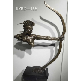 射箭銅雕人物 y15482 立體雕塑.擺飾 人物立體擺飾系列-西式人物系列